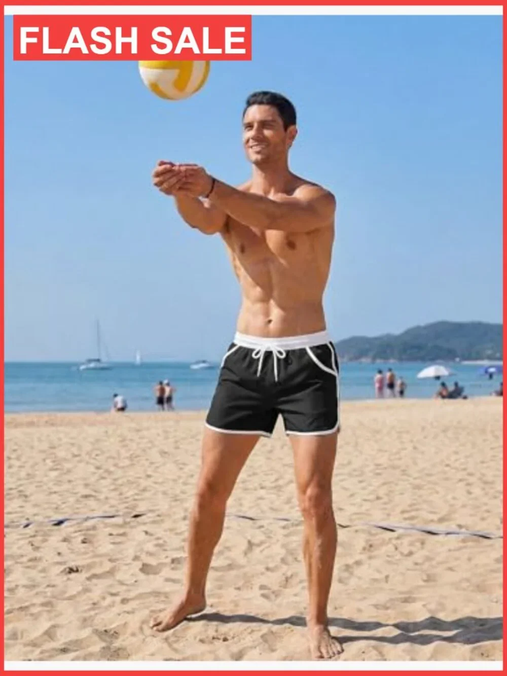 Men's Quick Dry Swim Trunks Board Shorts with Mesh Liner
